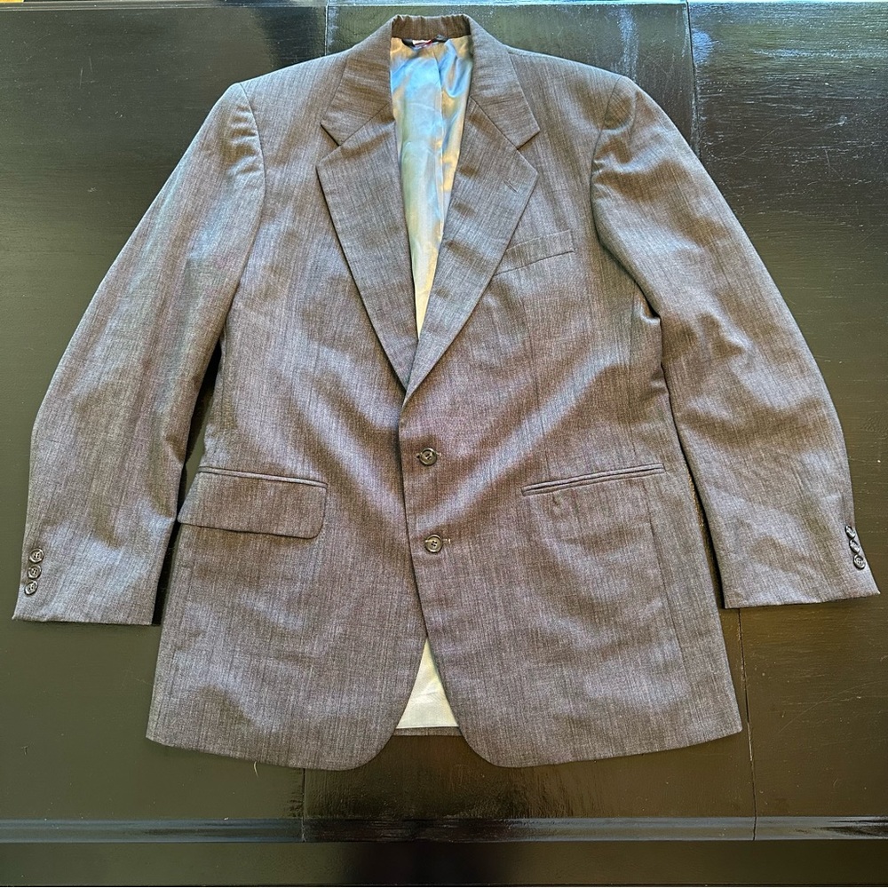 Vintage Retro Carl Sterr Gray XL Blazer Wool European Poland